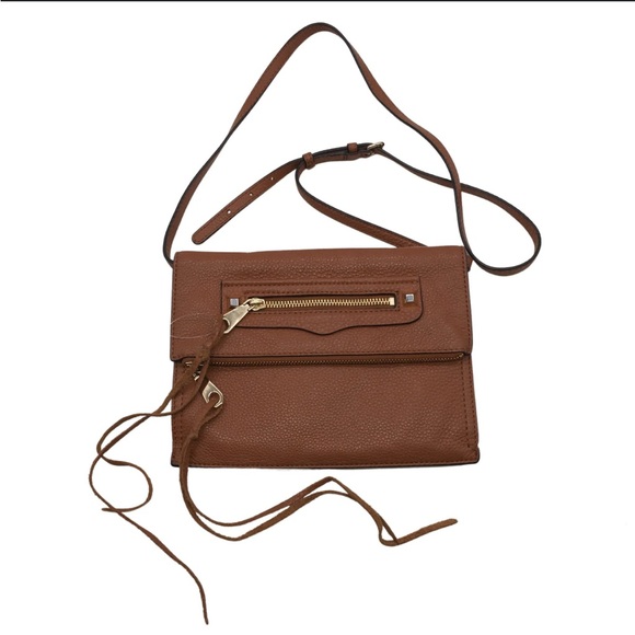 Rebecca Minkoff Handbags - Rebecca Minkoff Brown Crossbody Bag with Gold Zippers